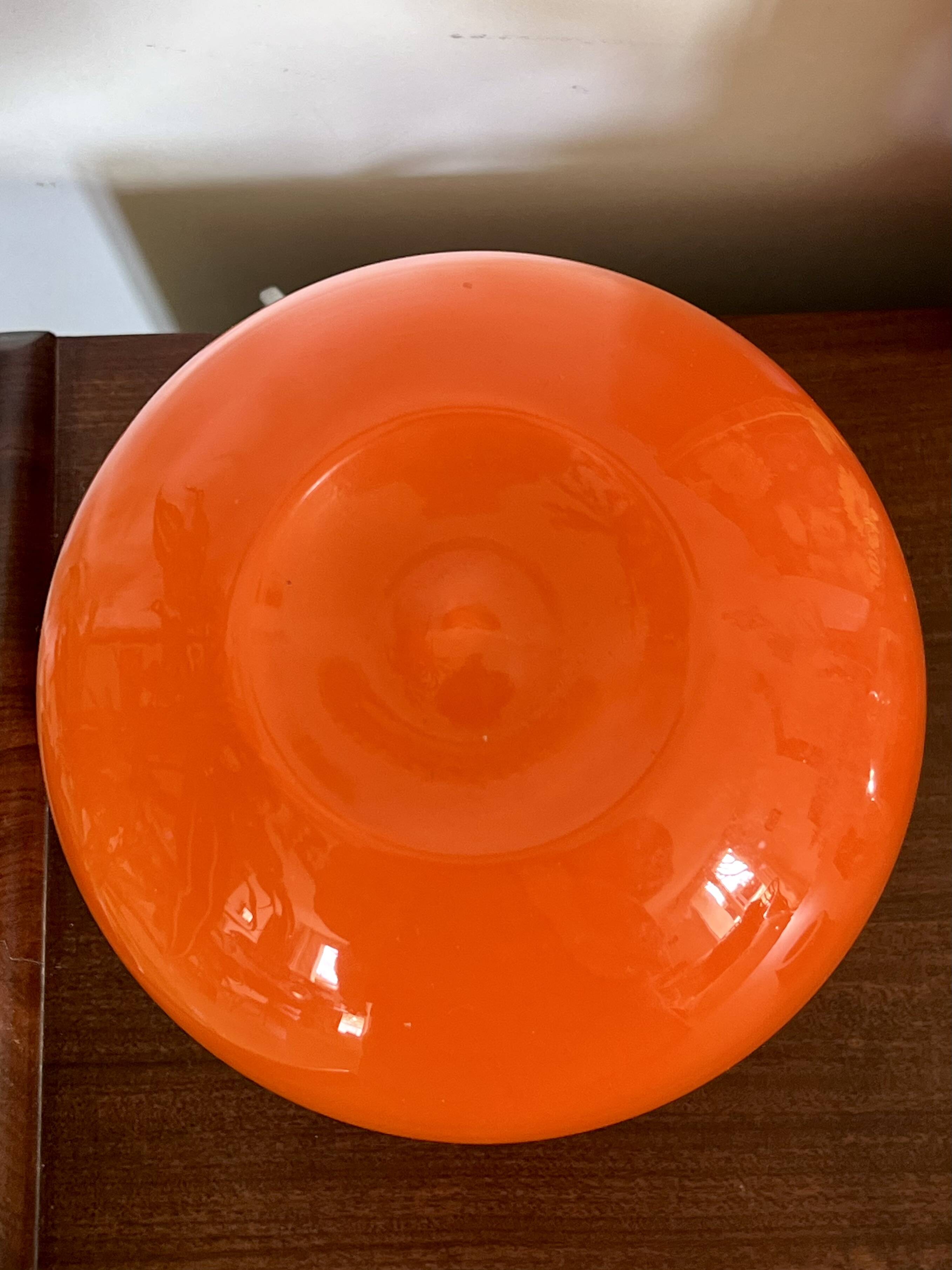 Orange globe lamp pop Space Age