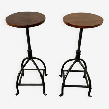 Exotic wood bar stools
