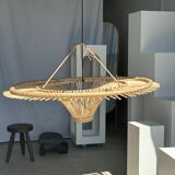 Suspension rattan saucer iron frame D:120 H:60