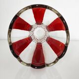 Red painted glass vase