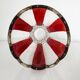 Red painted glass vase
