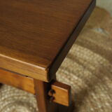 Country stool in ancient solid oak