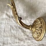 Applique ancienne en bronze et tulipe en verre