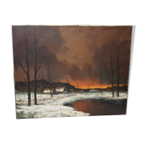 Painting canvas painting