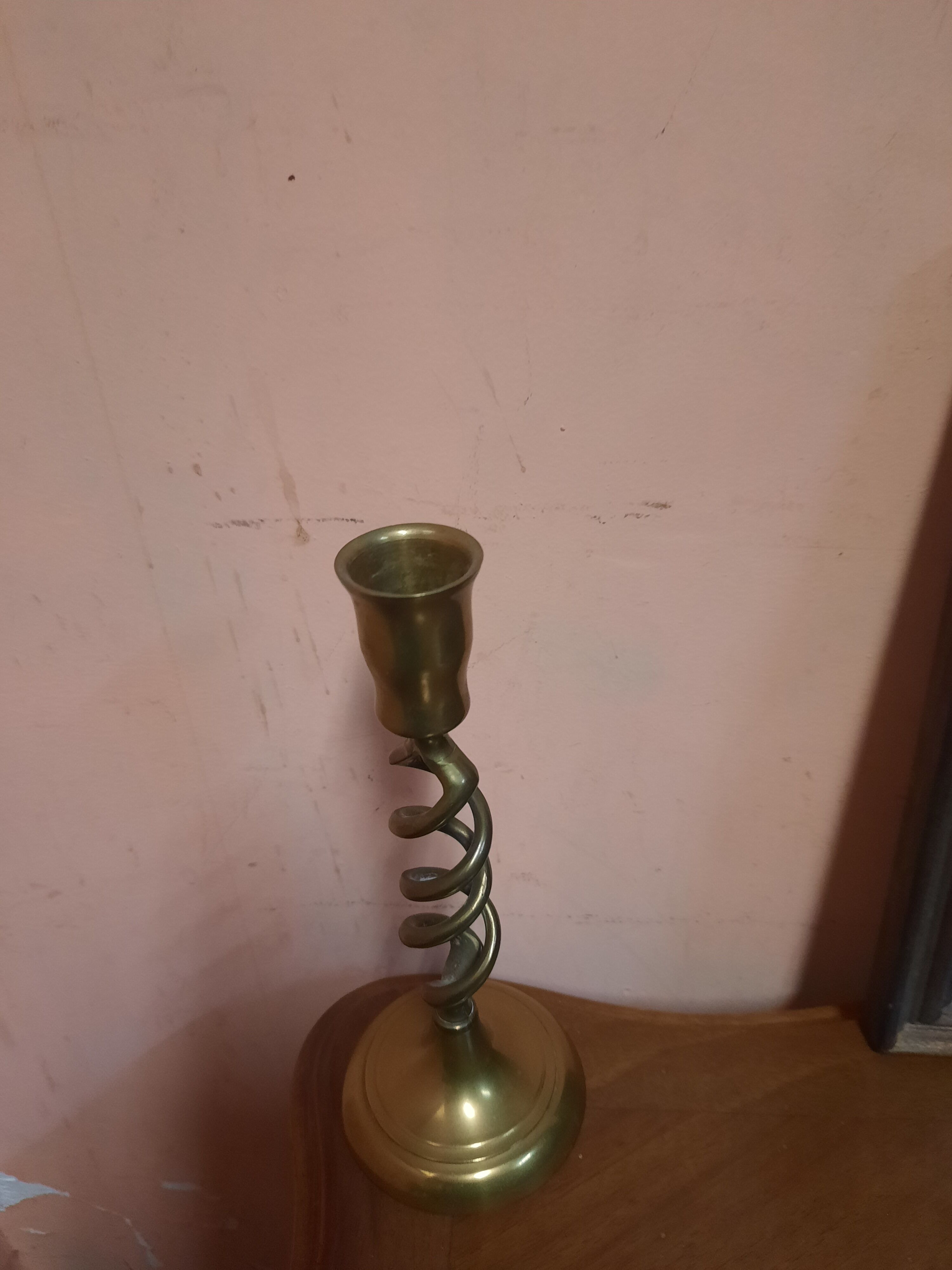 Golden candle holder