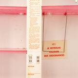 Medicine cabinet space metal double door with key Nightingale vintage