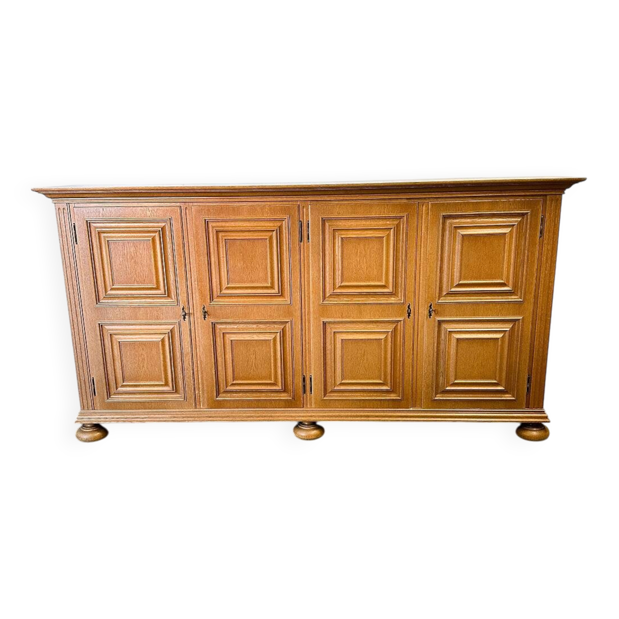 Mid 20th century solid oak brutalist sideboard
