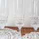Lot of 6 pompadour style crystal crystal flutes