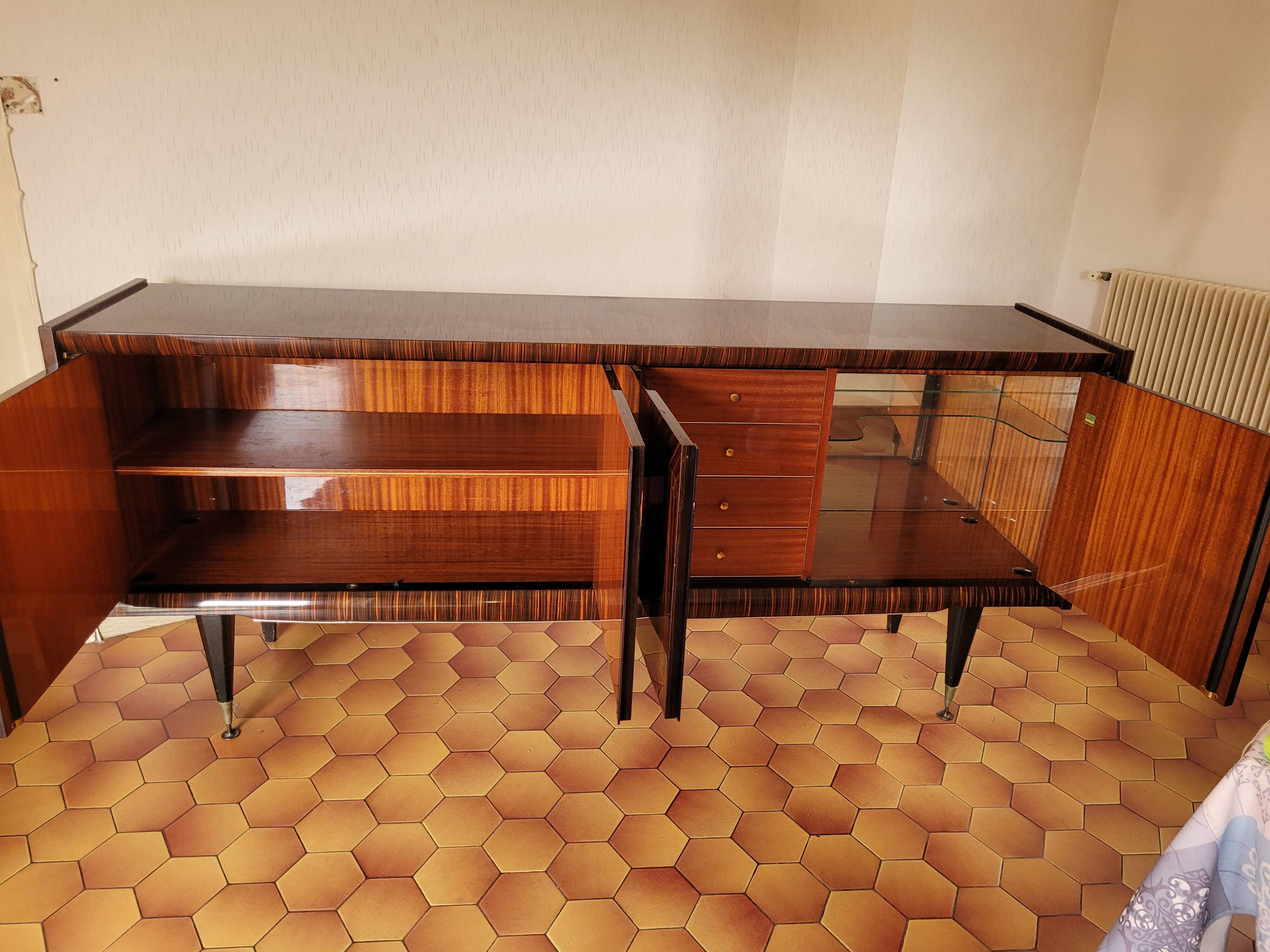 Enfilade Mid-Century Ébène laqué
