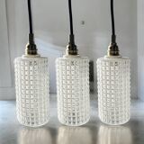 Set of three vintage Scandinavian pendant lights