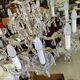 Lustre pampilles gaine de verre 12 ampoules