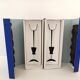 Pair of Blue Murano Glass Flutes by Bisazza & Rotella, Italy 2000