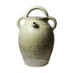 Green ash-glazed stoneware casserole from Puisaye, late 19th to early 20th century.