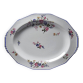 Service plate Bernardaud Limoges porcelain with floral decoration from the 1920s to 1950s.