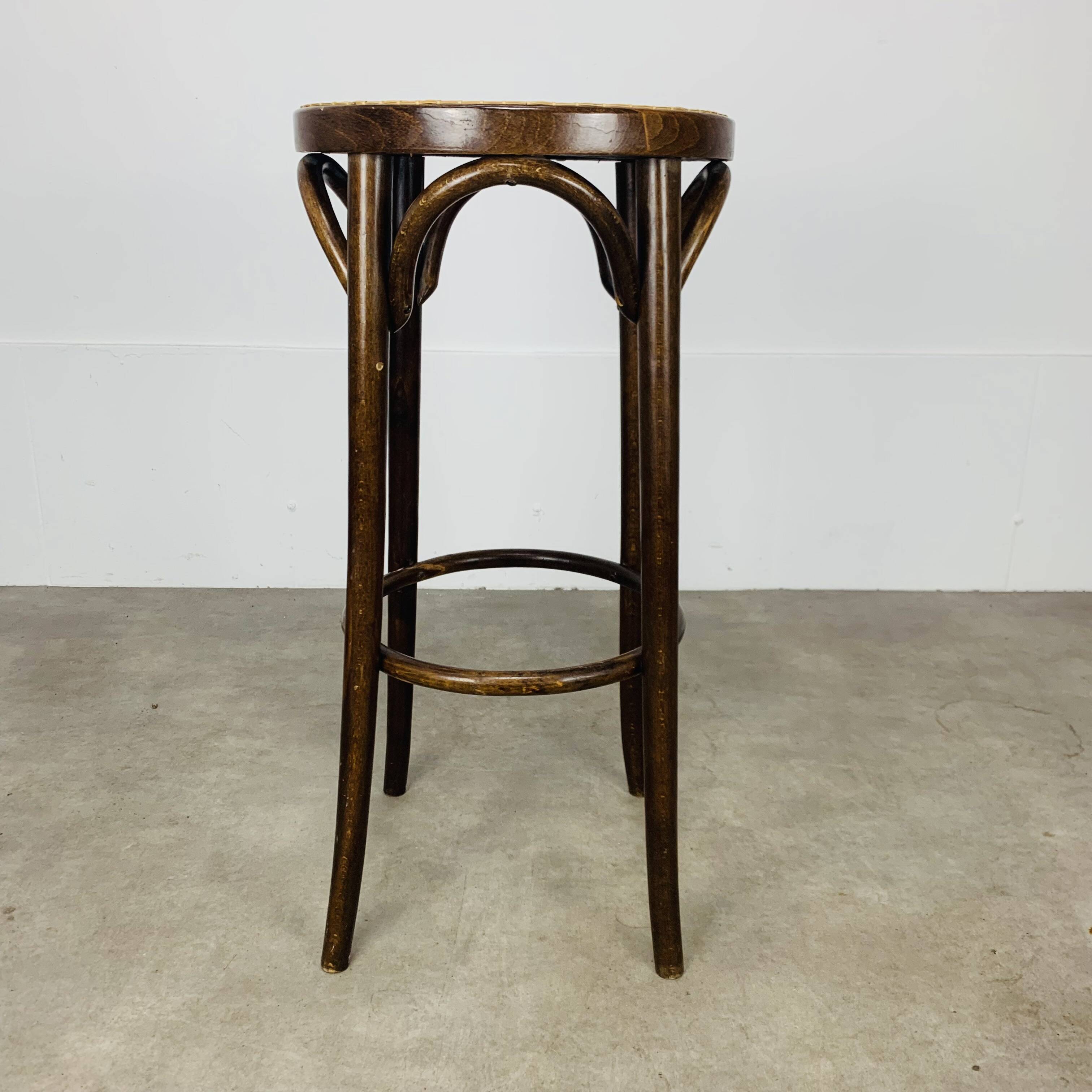 Canework and bentwood bistro bar stool