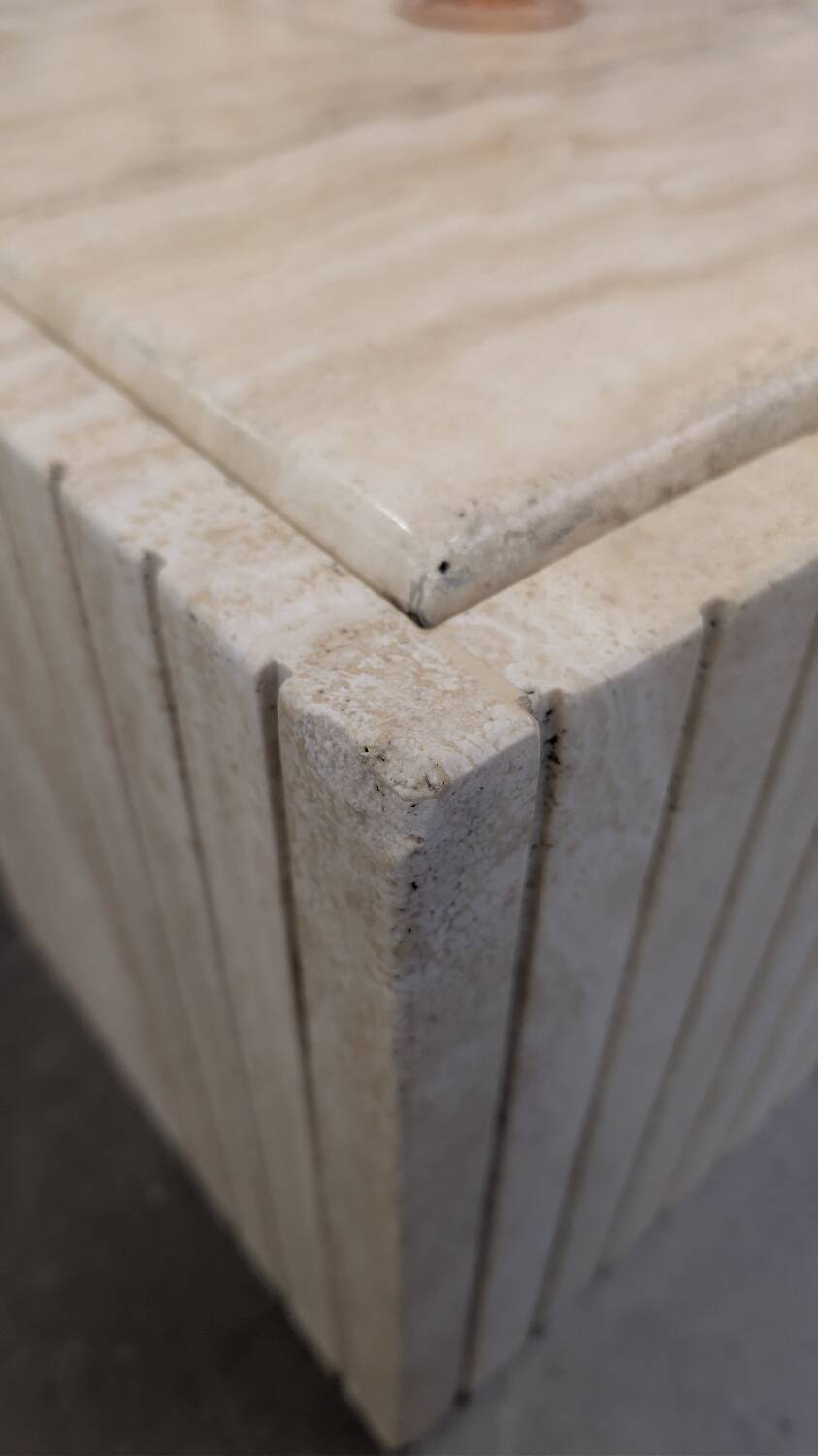 Vintage travertine coffee table from the 80s.