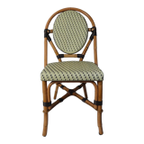 Bistro chair medallion in rattan and scoubidou