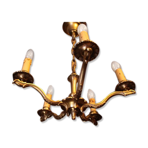 lustre en bronze à 5