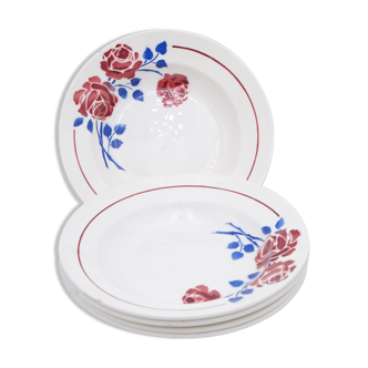 5 assiettes creuses vintage Badonviller