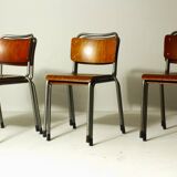 Ensemble de 6 chaises vintage Gispen 106 TU Delft par WH Gispen, 1950