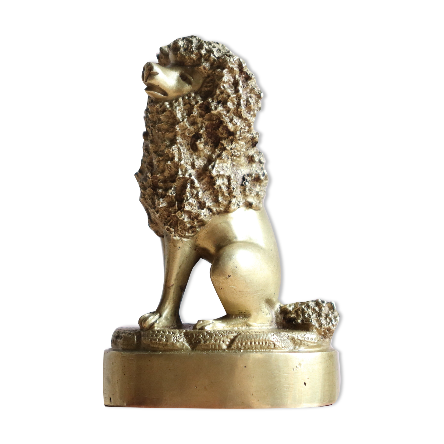 Royal poodle in gilded bronze, nineteenth century