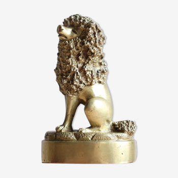 Royal poodle in gilded bronze, nineteenth century