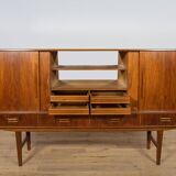 Buffet haut en teck de style moderne du milieu du siècle, fabriqué par Farso Mobelfabrik, Danemark.