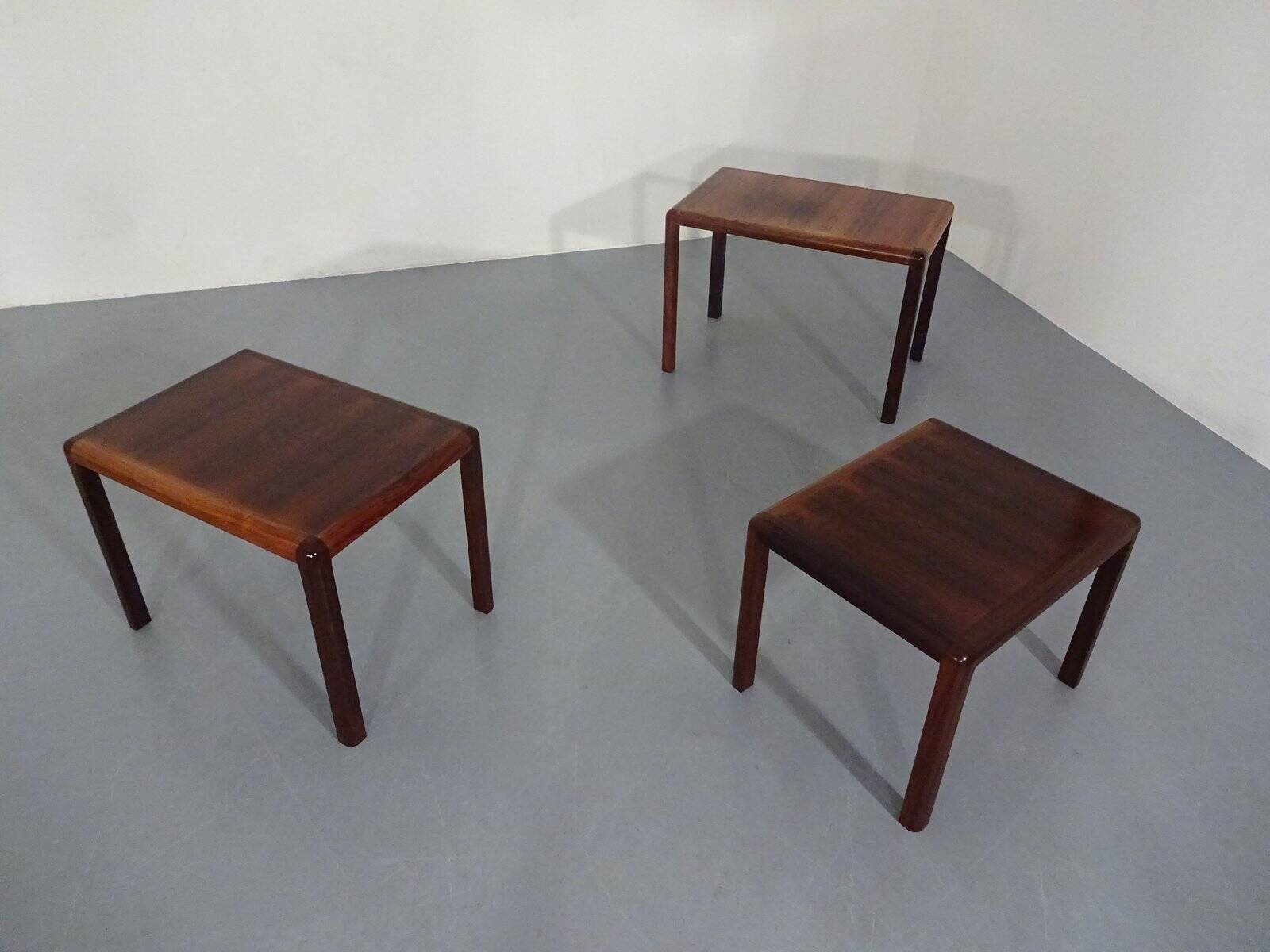 Danish Rosewood Nesting Tables, 1960s, Set of 3