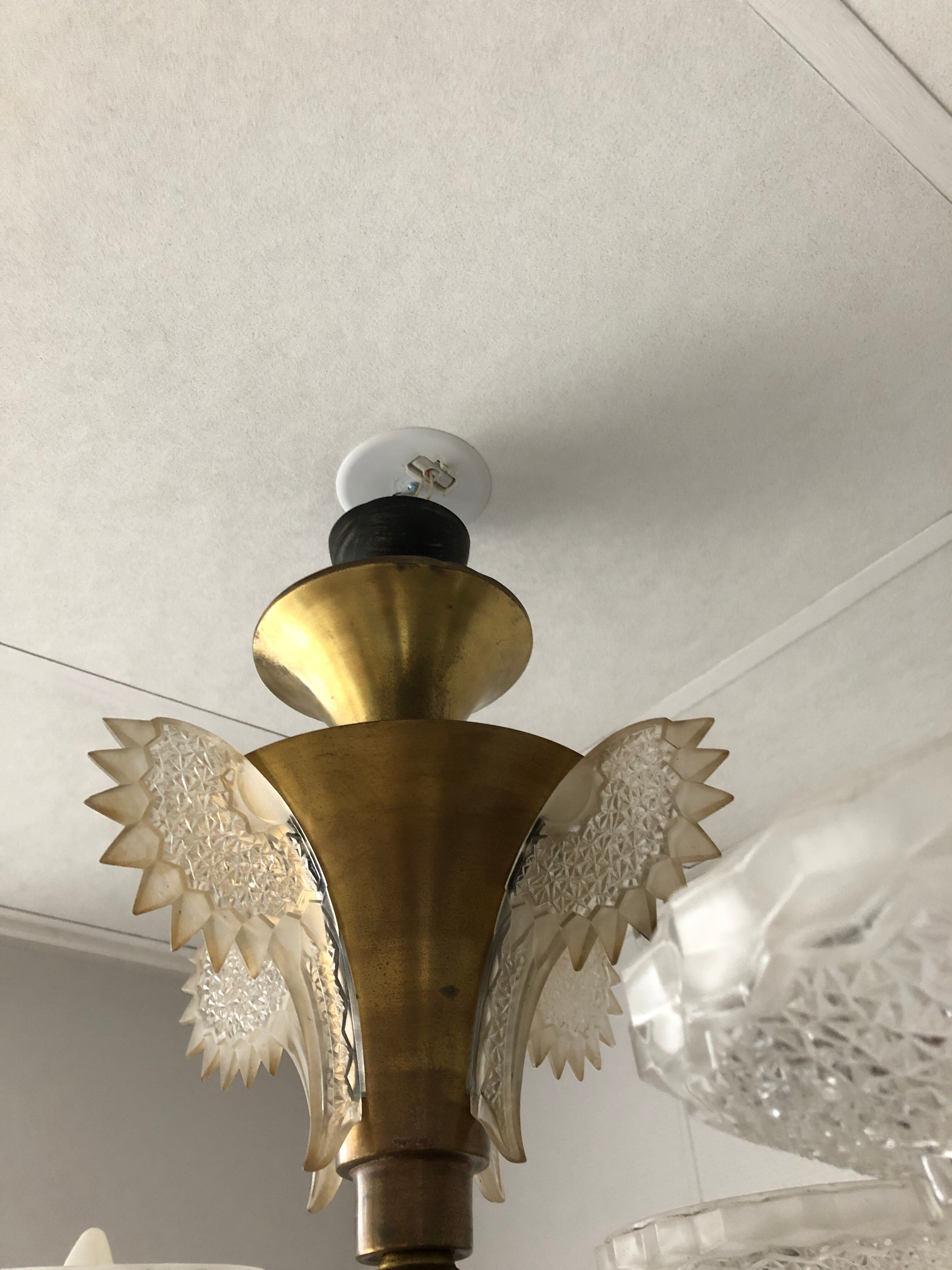 Parisian brasserie chandelier maison Ezan 1930