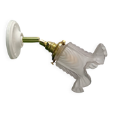 Vintage frosted glass tulip wall light (APJ1)