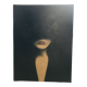 Huile sur toile visage femme fondu noir