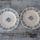 2 flat plates old faience longwy blue russian decoration 263102