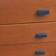 Vintage chest of drawers in gilded oak from the 50s 3 drawers feet bobbin