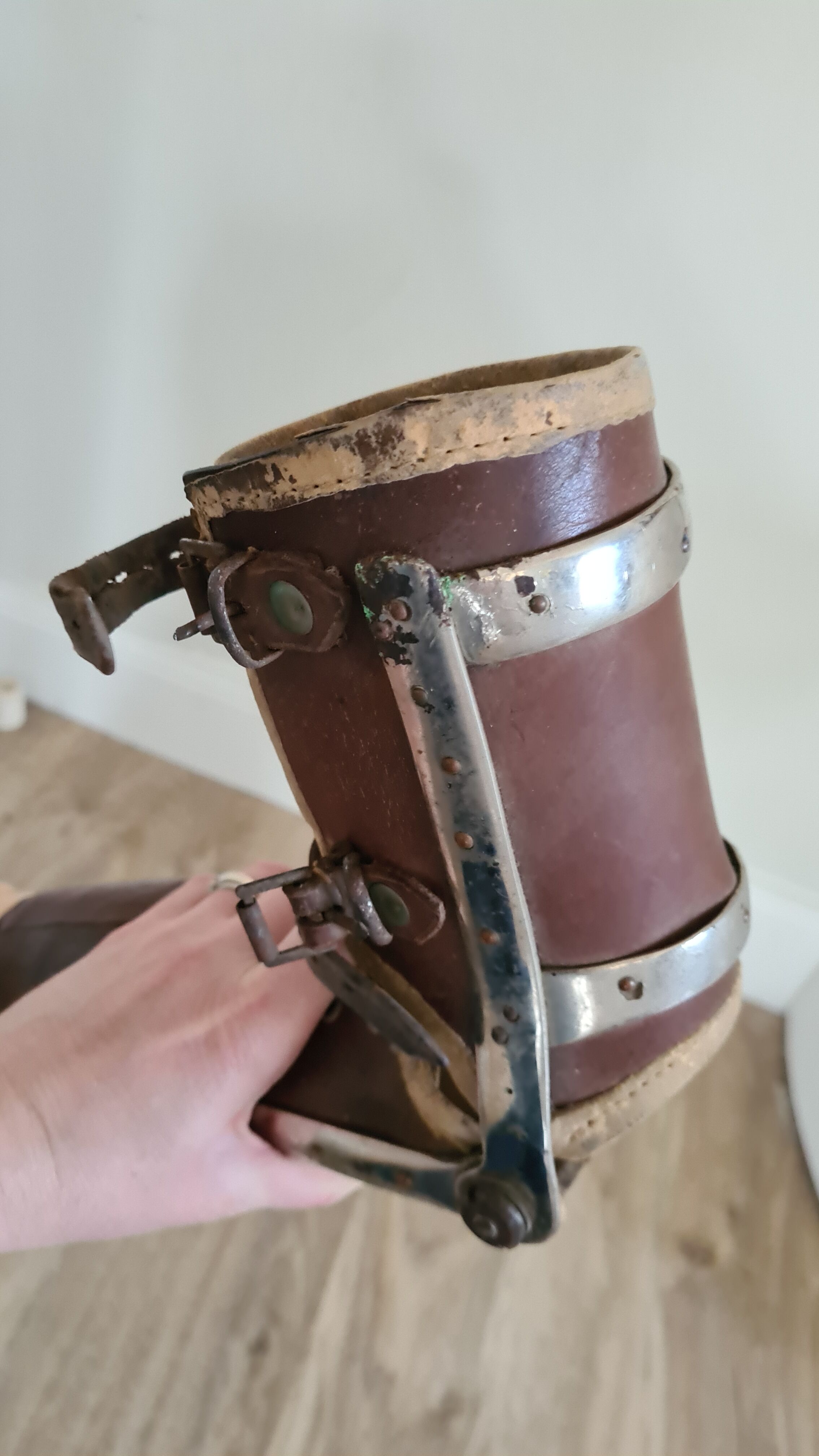 Old articulated wooden prosthesis