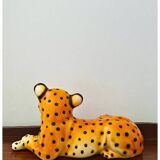 Jeune léopard en céramique italienne vintage – Années 1970
