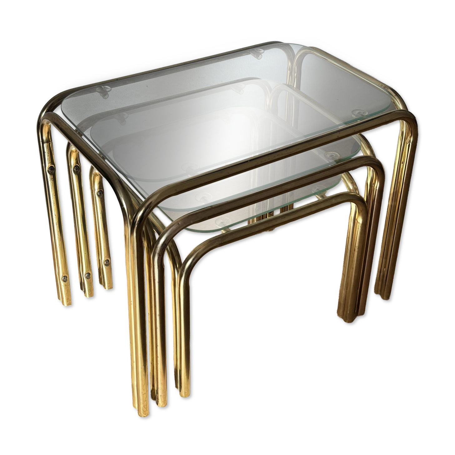 Set of 3 vintage nesting tables from the 70s/80s.