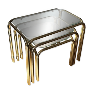 Lot de 3 tables gigognes,