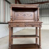 Neo Renaissance sideboard, France chateau Renaissance style Louis XIII carved oak 1880
