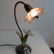 Lampe fleur en laiton et nacre