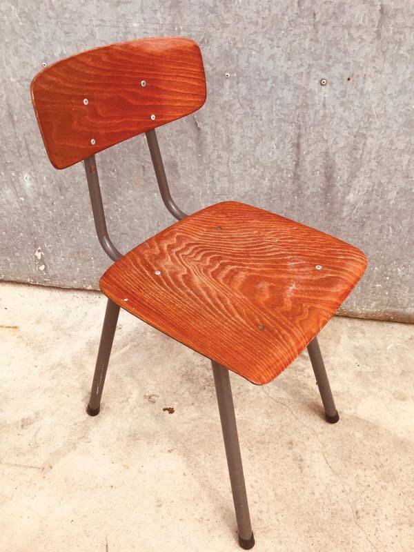 Vintage Pagholz chair in moulded wood and metal, 1960s