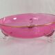 Vintage glasses service cup pink for 7 with service bowl