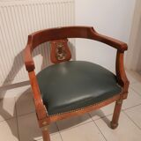 Empire office armchair with column feet