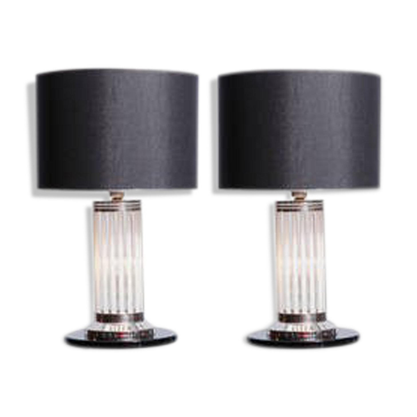 Set of 2 modernist art deco table lamps