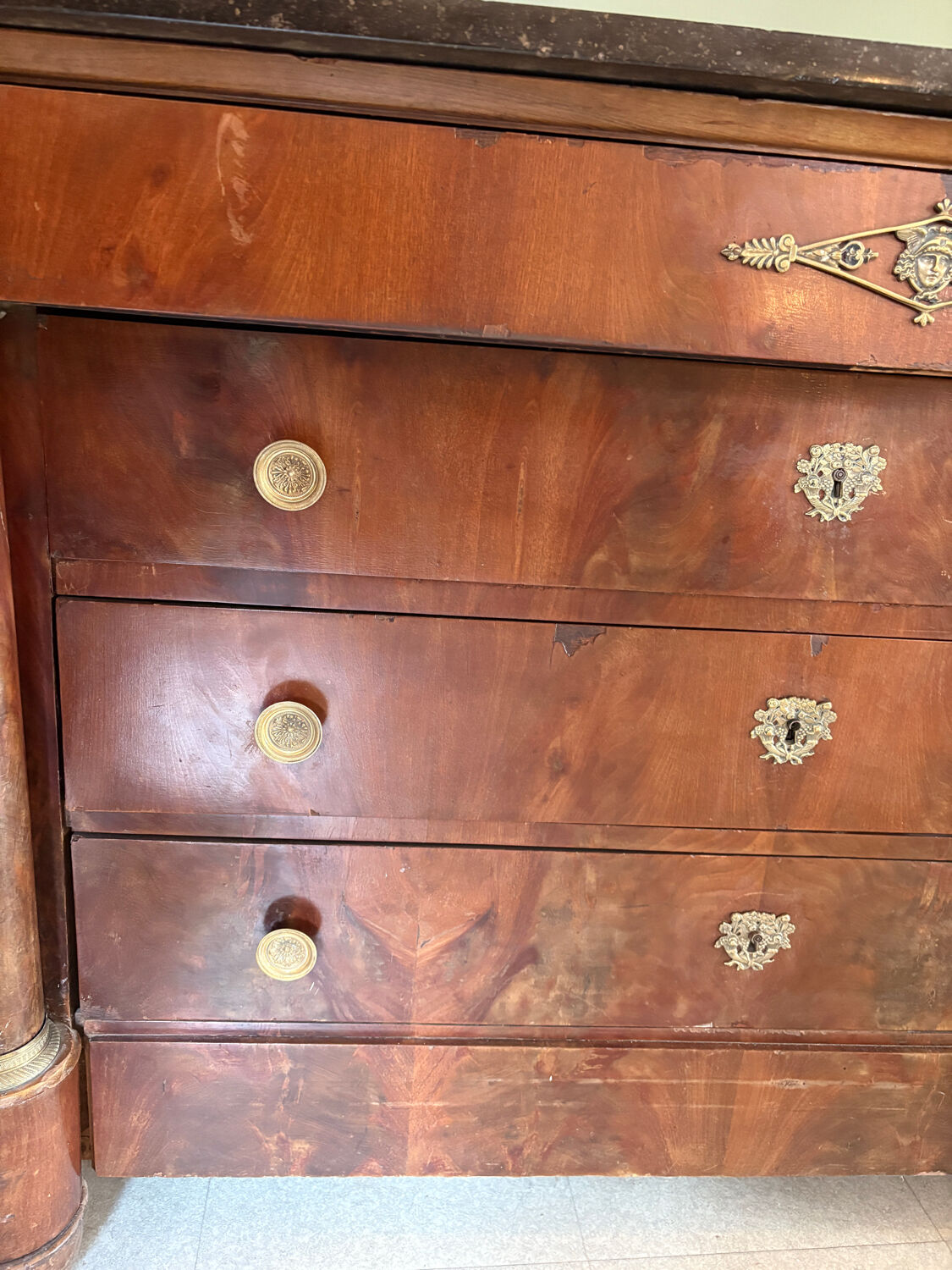 Empire commode with detached columns