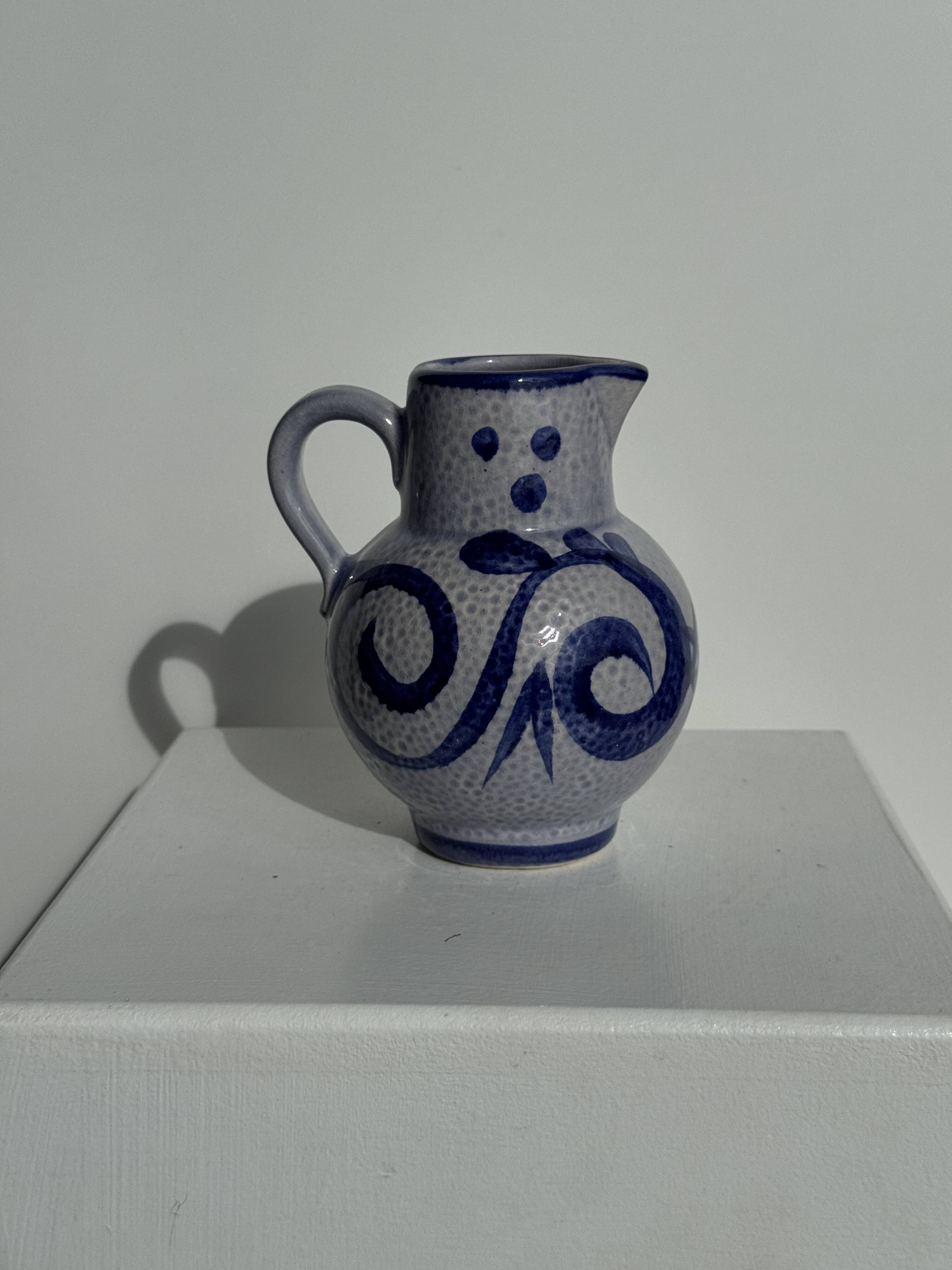 Blue mini carafe West Germany H14.5