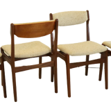 Set of 4 mid century teak chairs 'Nejede'