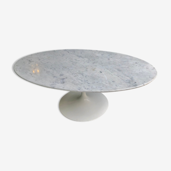 Table basse Knoll, marbre Carrare