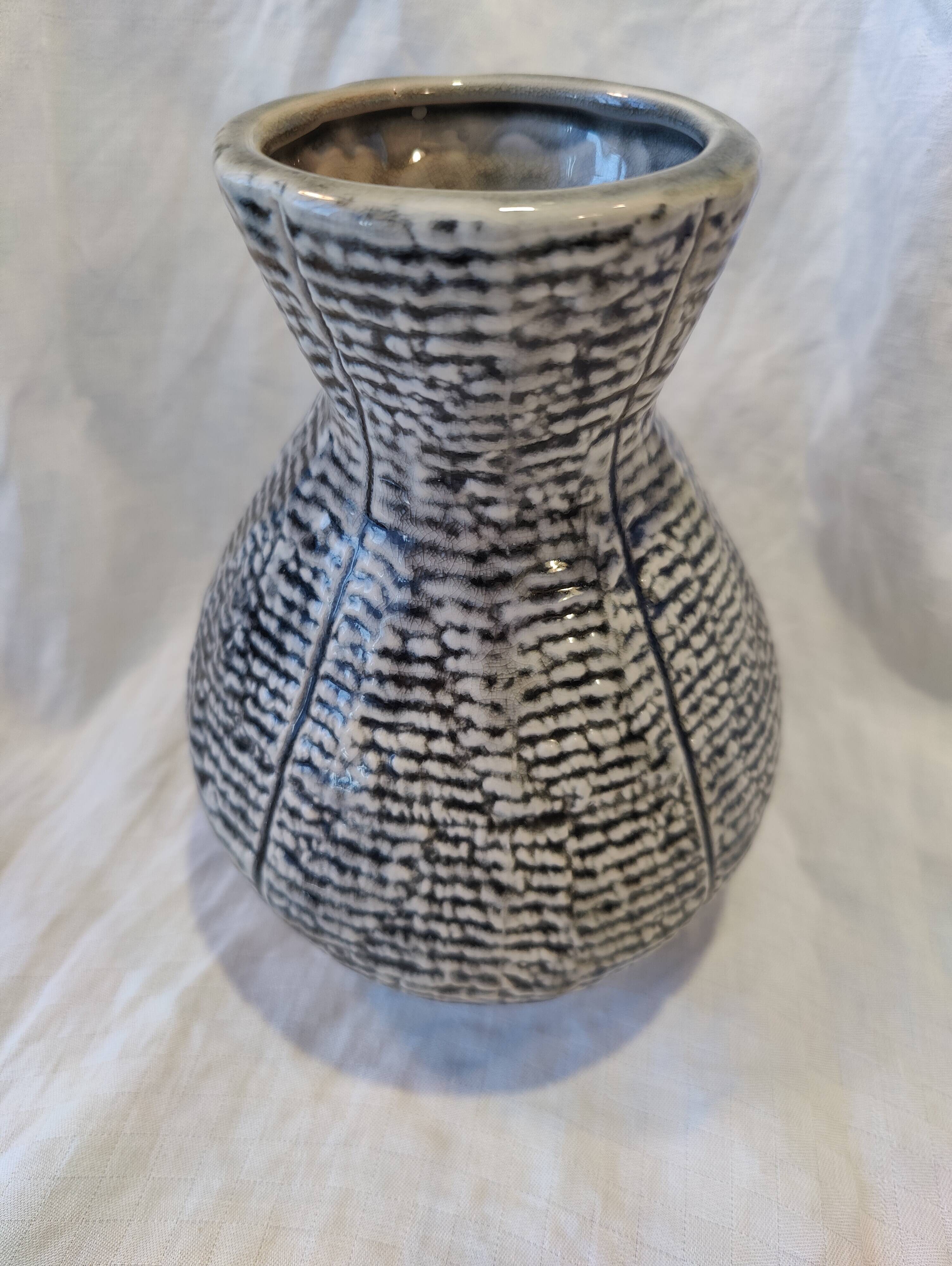 Gray ceramic vase from the 1950s
