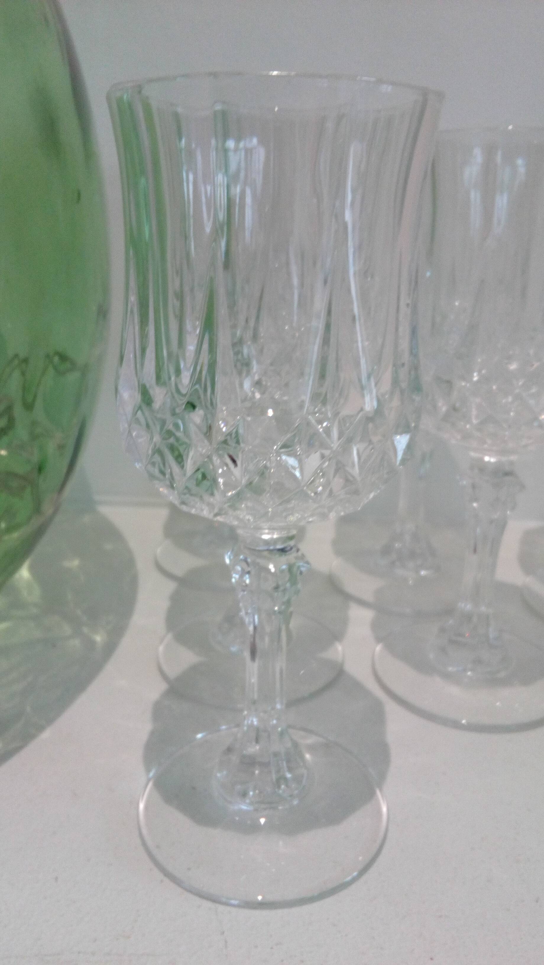 Set of 6 glasses of Arques crystal wine