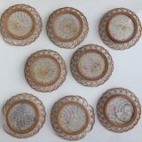 Set of 8 wicker coasters and butterflies